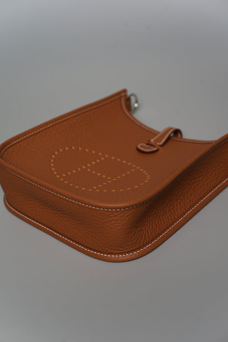 Hermes Mini Evelyne Short in Gold Phw (Brand New)