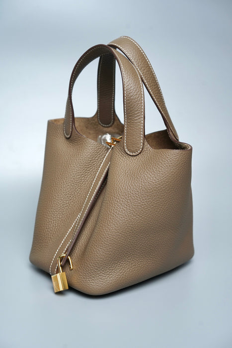 Hermes Picotin 18 in Etoupe Ghw (Brand New)