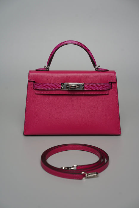 Hermes Kelly 20 Touch in Rose Pourpre Madame/Lizard Phw