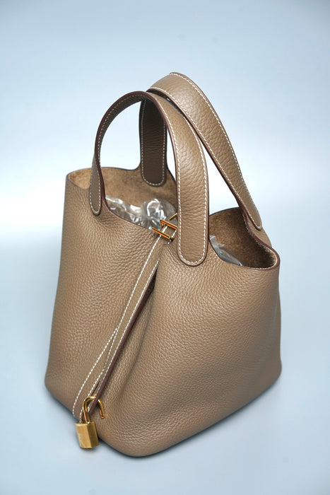 Hermes Picotin 18 in Etoupe Ghw (Brand New)