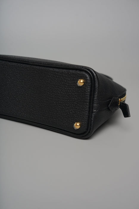 Hermes Mini Bolide in Black Chèvre Ghw (Brand New)