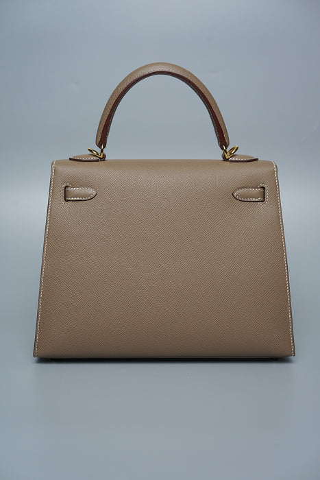 Hermes Kelly 25 Sellier in Etoupe Ghw (Brand New)