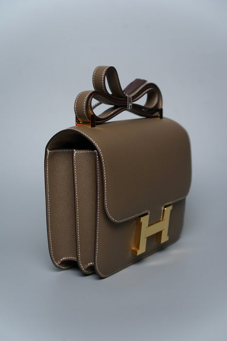 Hermes Constance 24 in Epsom Etoupe Ghw