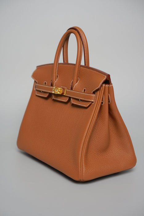 Hermes Birkin 25 in Gold Togo Ghw (Brand New)