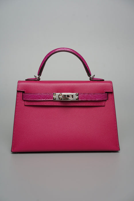 Hermes Kelly 20 Touch in Rose Pourpre Madame/Lizard Phw