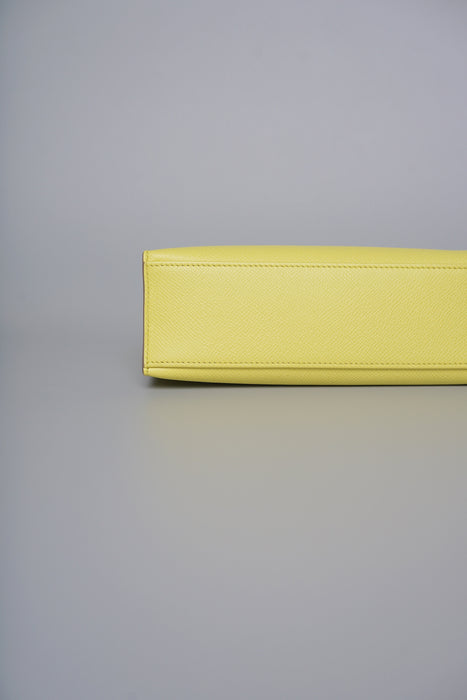 Hermes Kelly Pochette in Lime Epsom Phw