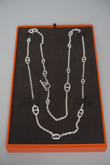 Hermes Farandole Necklace, 120cm in Silver (Brand New)