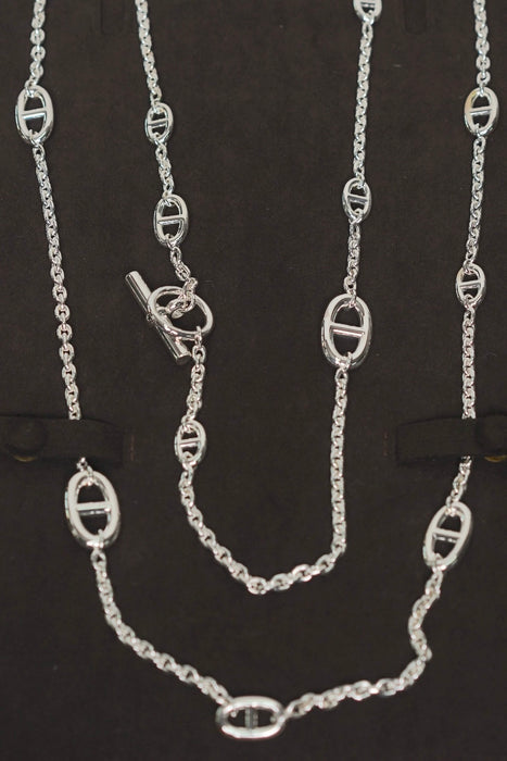Hermes Farandole Necklace, 120cm in Silver (Brand New)