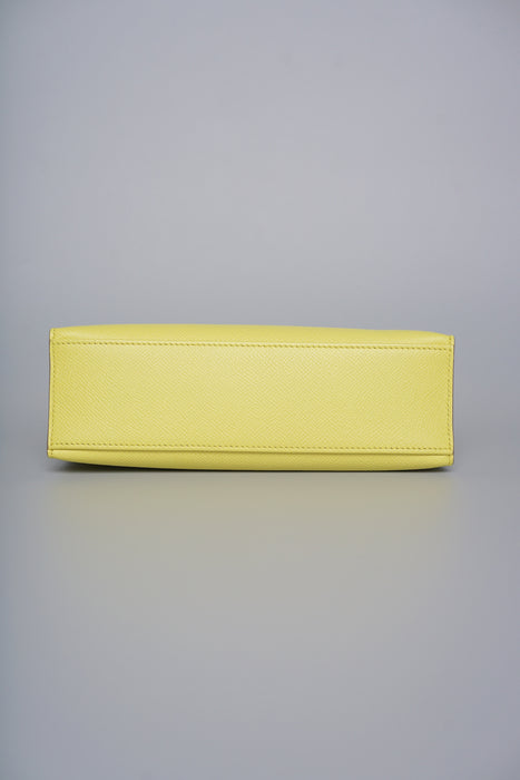 Hermes Kelly Pochette in Lime Epsom Phw