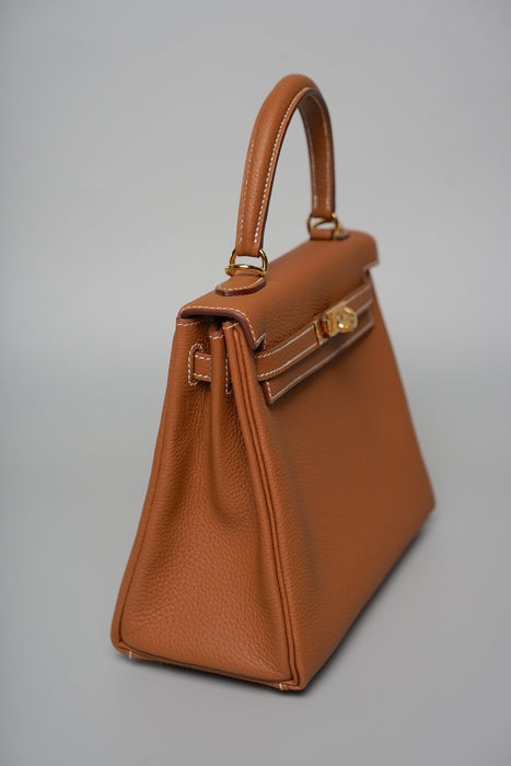 Hermes Kelly 25 in Gold Togo Ghw (Brand New)