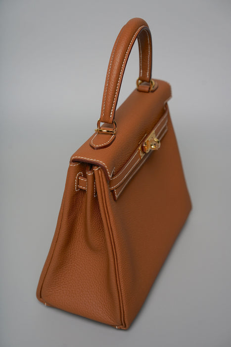 Hermes Kelly 25 in Gold Togo Ghw (Brand New)