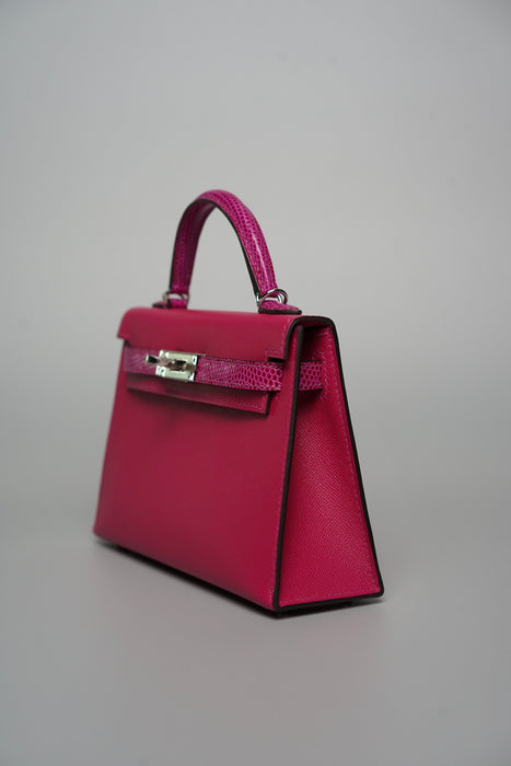 Hermes Kelly 20 Touch in Rose Pourpre Madame/Lizard Phw