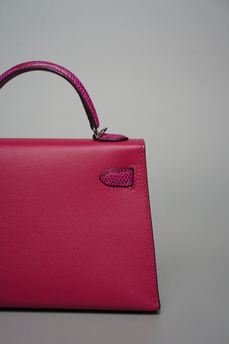 Hermes Kelly 20 Touch in Rose Pourpre Madame/Lizard Phw