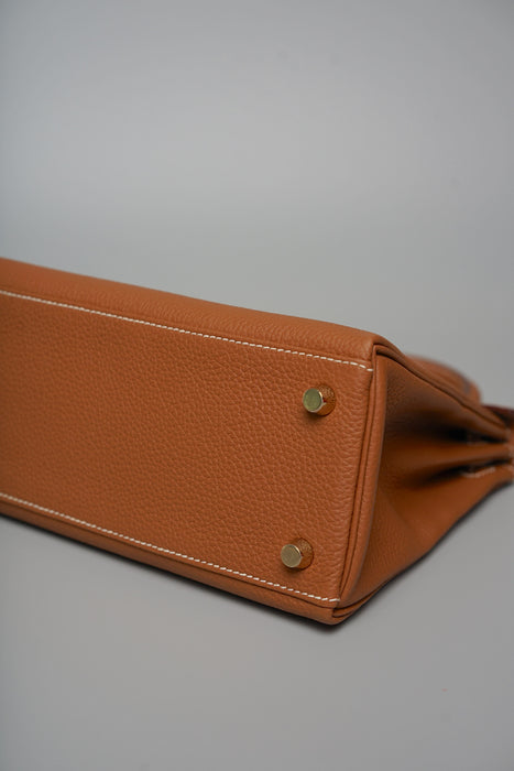Hermes Kelly 25 in Gold Togo Ghw (Brand New)