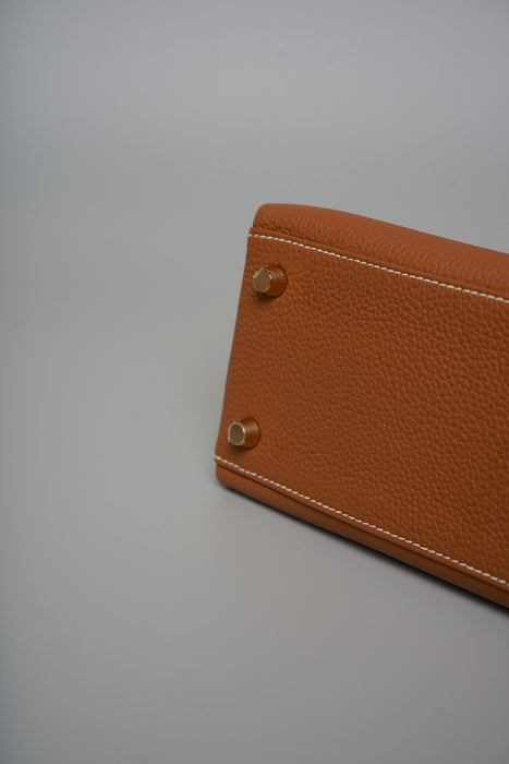 Hermes Kelly 25 in Gold Togo Ghw (Brand New)