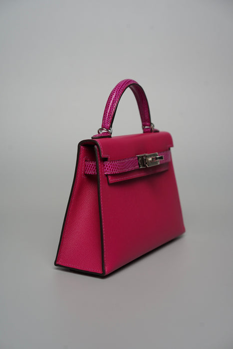 Hermes Kelly 20 Touch in Rose Pourpre Madame/Lizard Phw