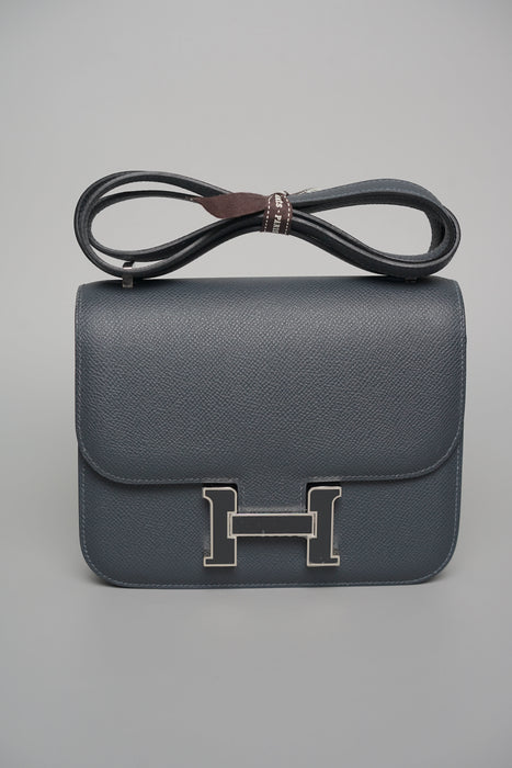 Hermes Constance 18 in Gris Misty/Gris Fonce Epsom Phw (Brand New)