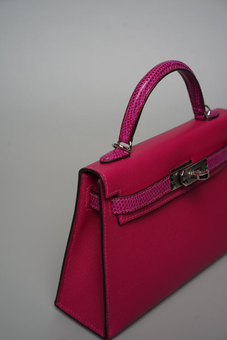 Hermes Kelly 20 Touch in Rose Pourpre Madame/Lizard Phw