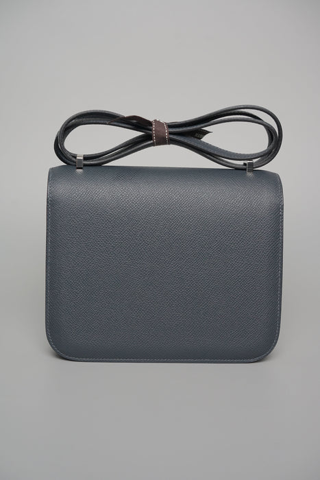 Hermes Constance 18 in Gris Misty/Gris Fonce Epsom Phw (Brand New)