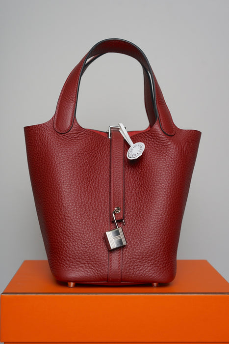 Hermes Picotin 18 in Rouge H Phw (Brand New)