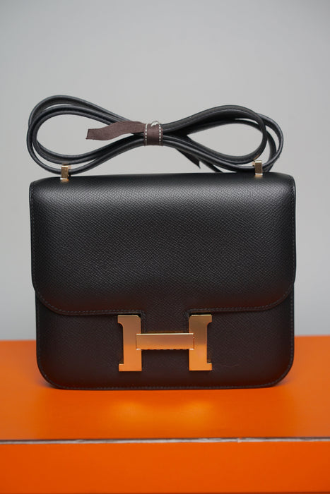 Hermes Constance 18 in Noir Epsom Bghw (Brand New)