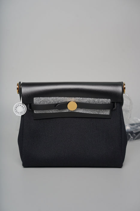 Hermes Mini Herbag in Noir Ghw (Brand New)