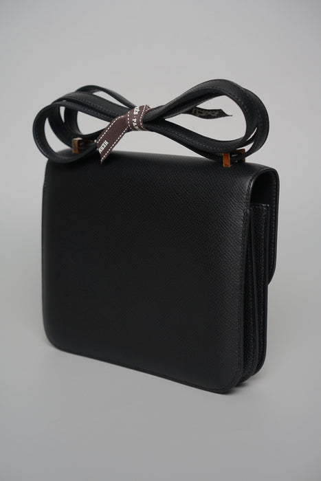 Hermes Constance 18 in Noir Epsom Bghw (Brand New)