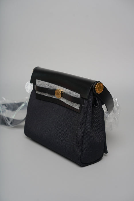 Hermes Mini Herbag in Noir Ghw (Brand New)