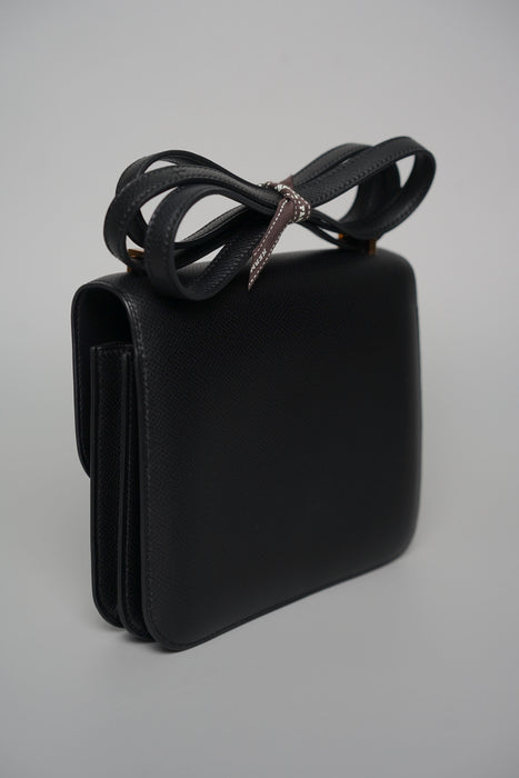 Hermes Constance 18 in Noir Epsom Rghw