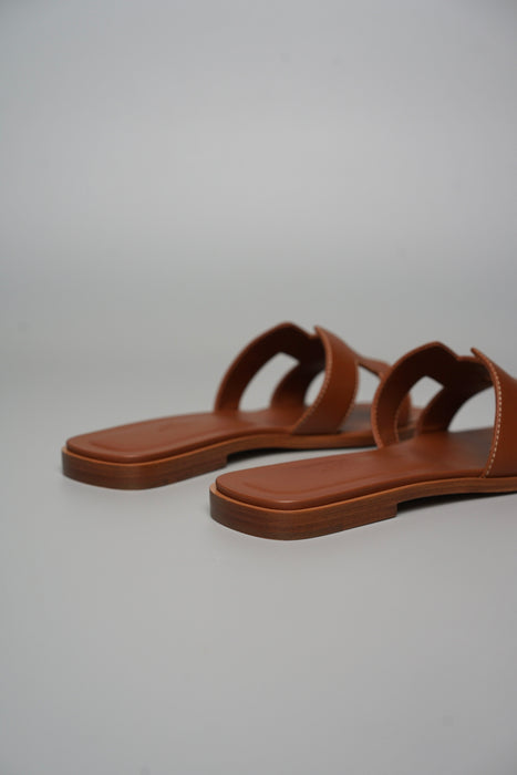 Hermes Oran Sandals in Gold Size 37 (Brand New)