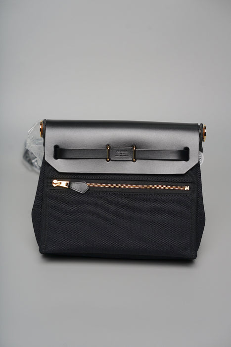 Hermes Mini Herbag in Noir Ghw (Brand New)