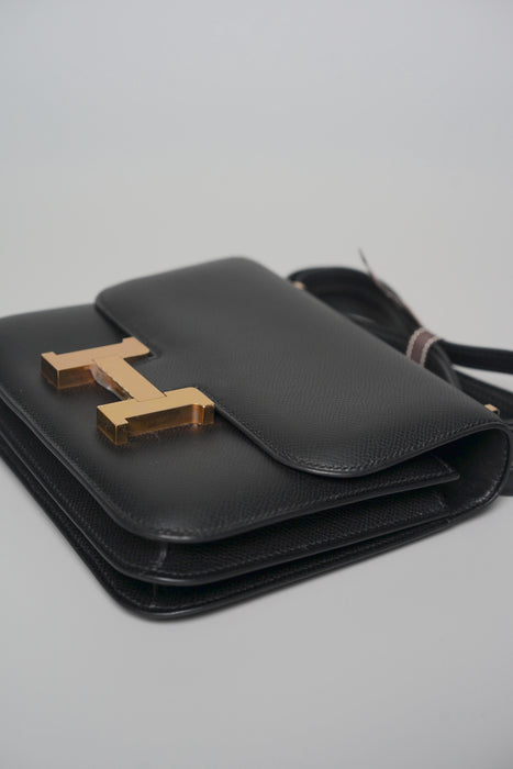Hermes Constance 18 in Noir Epsom Bghw (Brand New)