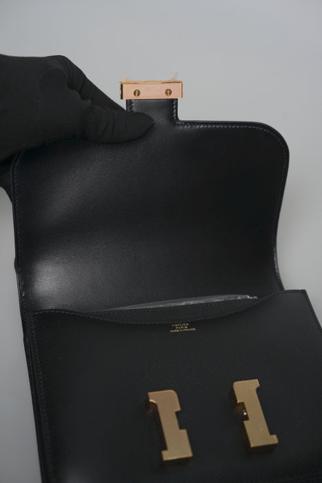 Hermes Constance 18 in Noir Epsom Bghw (Brand New)