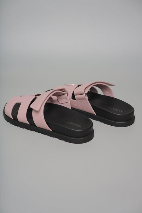 Hermes Chypre Sandals in Rose Cancan Size 35.5 (Brand New)