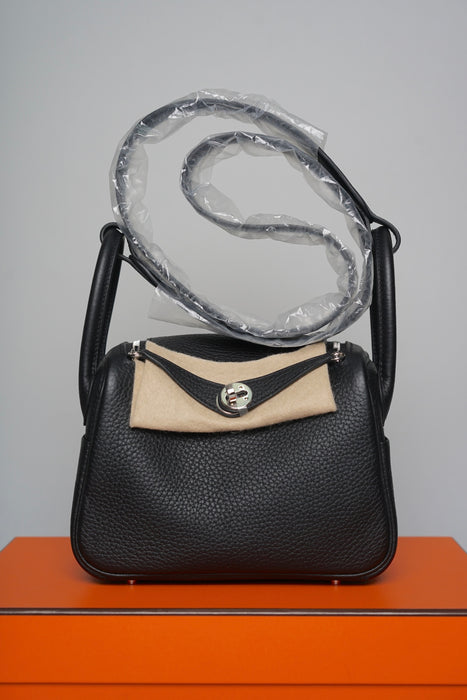 Hermes Mini Lindy in Black Phw (Brand New)