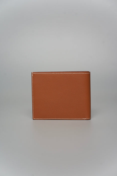Hermes Citizen Twill Compact Card Holder in Gold (Brand New)