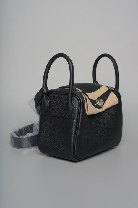 Hermes Mini Lindy in Black Phw (Brand New)