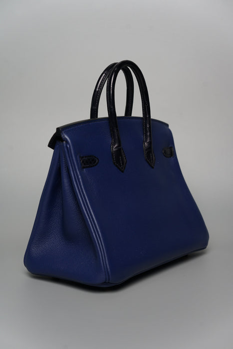 Hermes Birkin 25 Touch in Bleu Sapphire/Bleu Marine Alligator Rghw