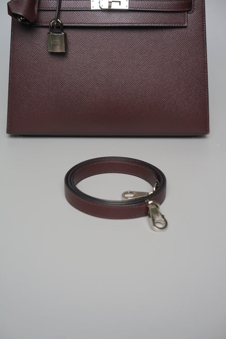 Hermes Kelly 25 Sellier in Rouge Epsom Phw