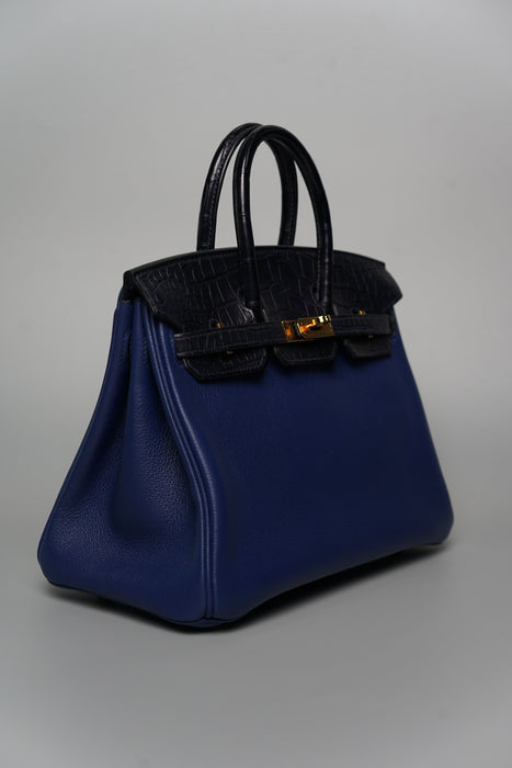 Hermes Birkin 25 Touch in Bleu Sapphire/Bleu Marine Alligator Rghw