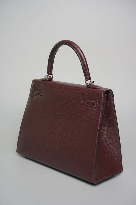 Hermes Kelly 25 Sellier in Rouge Epsom Phw