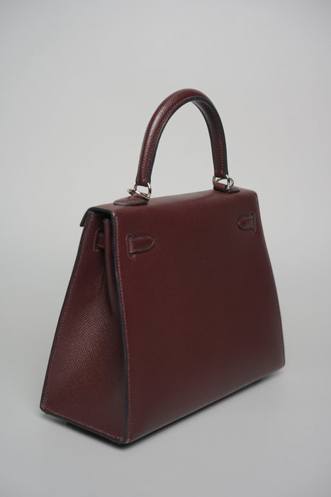 Hermes Kelly 25 Sellier in Rouge Epsom Phw