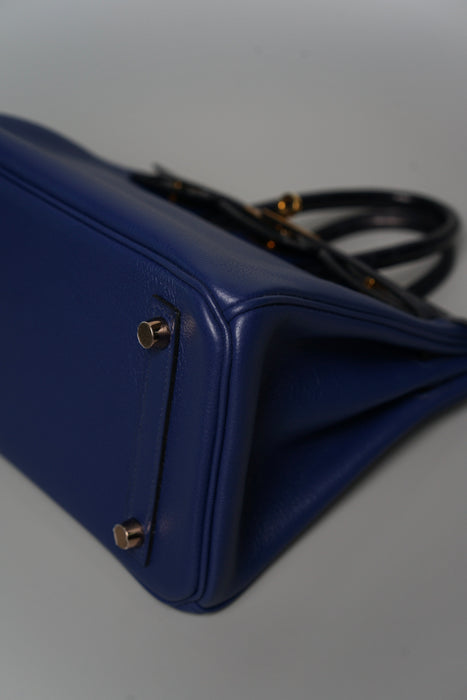 Hermes Birkin 25 Touch in Bleu Sapphire/Bleu Marine Alligator Rghw