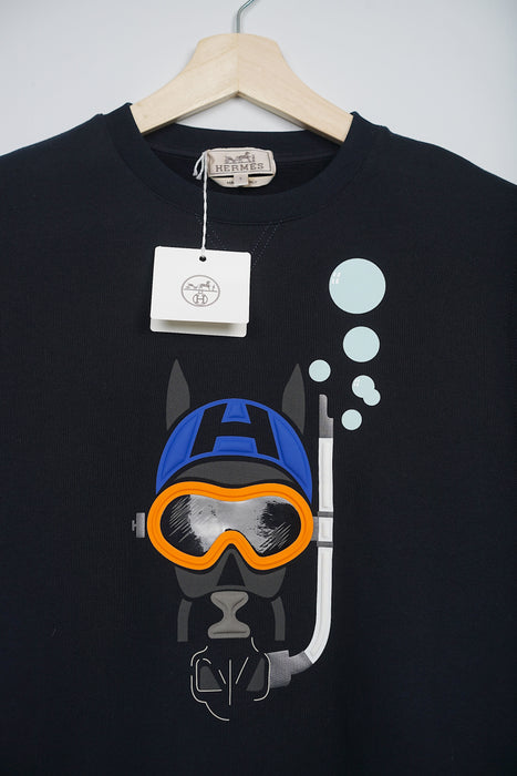 Hermes "Scub'H" Crewneck Sweater in Marine Size S (Brand New)