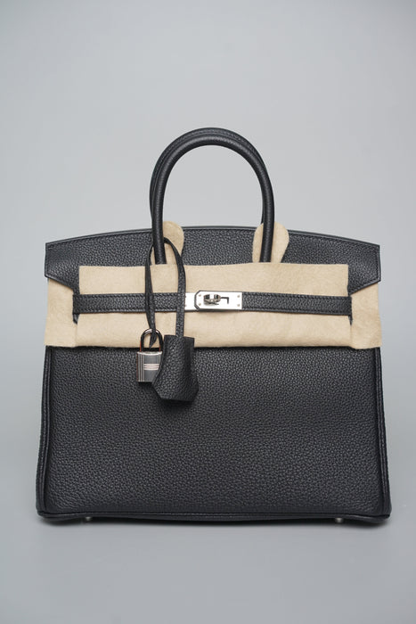 Hermes Birkin 25 in Noir Togo Phw (Brand New)