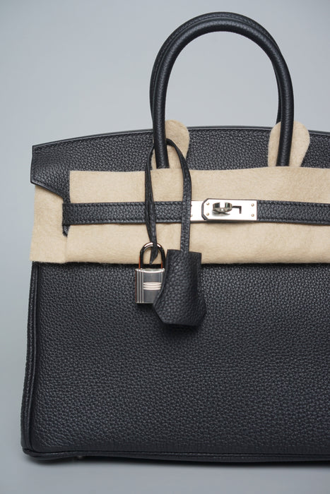Hermes Birkin 25 in Noir Togo Phw (Brand New)