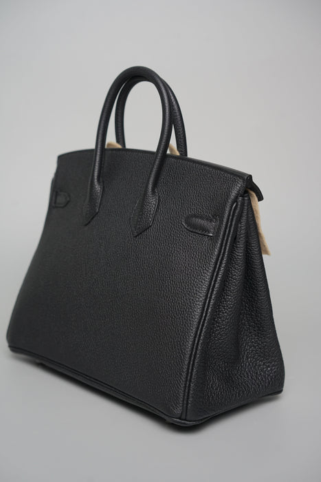 Hermes Birkin 25 in Noir Togo Phw (Brand New)