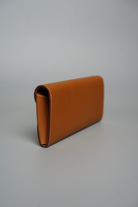 Hermes Mallion To Go Wallet in Gold Ghw (Brand New)