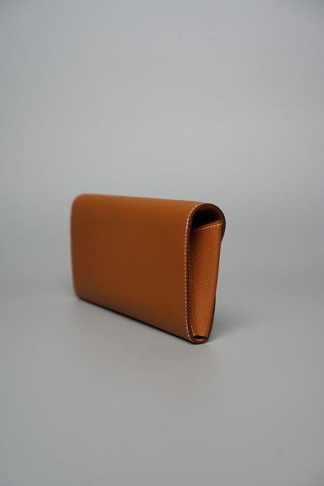 Hermes Mallion To Go Wallet in Gold Ghw (Brand New)