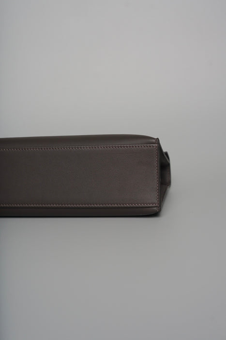 Hermes Kelly Pochette in Bai Brun Swift Ghw (Brand New)